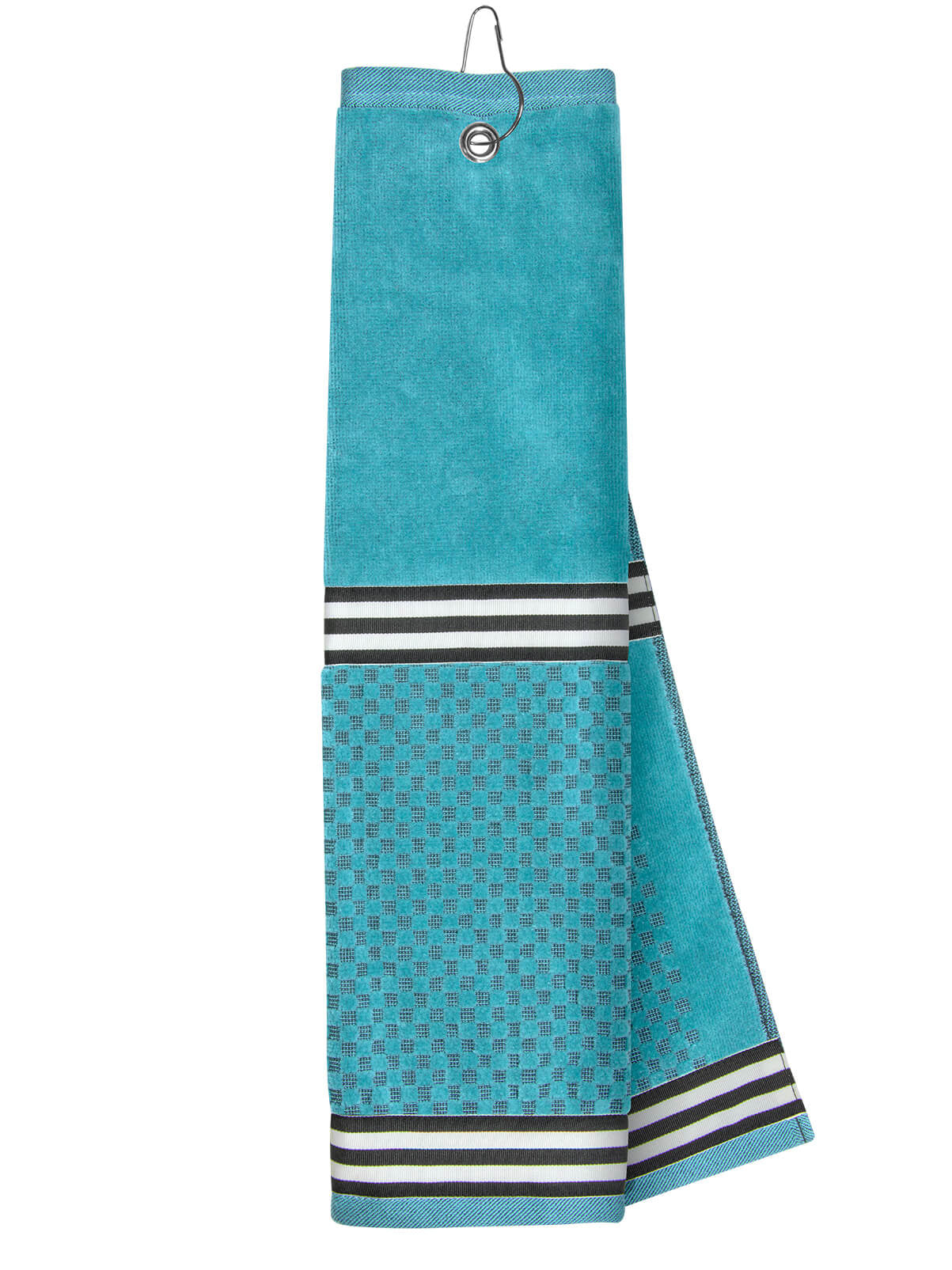 Turquoise Towel with Ribbon